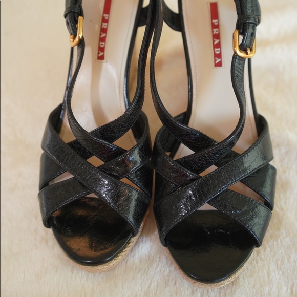 Prada wedge sandals, size 39 IT - Picture 2 of 7